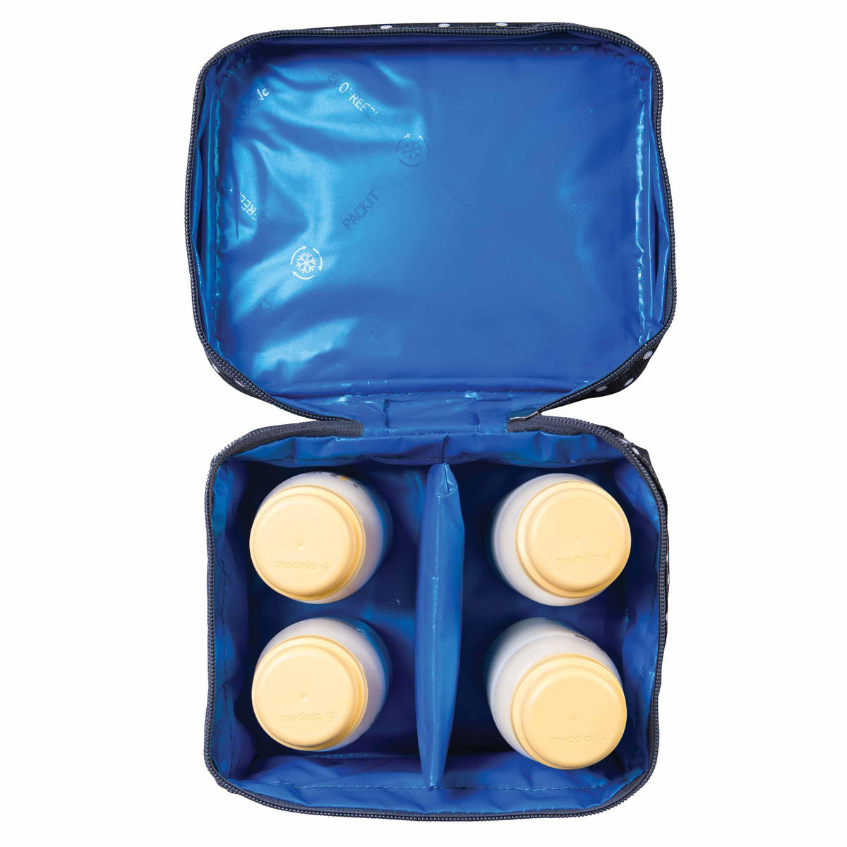 freezable-breastmilk-and-formula-cooler-n2 2023_Breastmilk-Cooler_Polka-Dots_Top-Down_4-Bottles_Lores.jpg