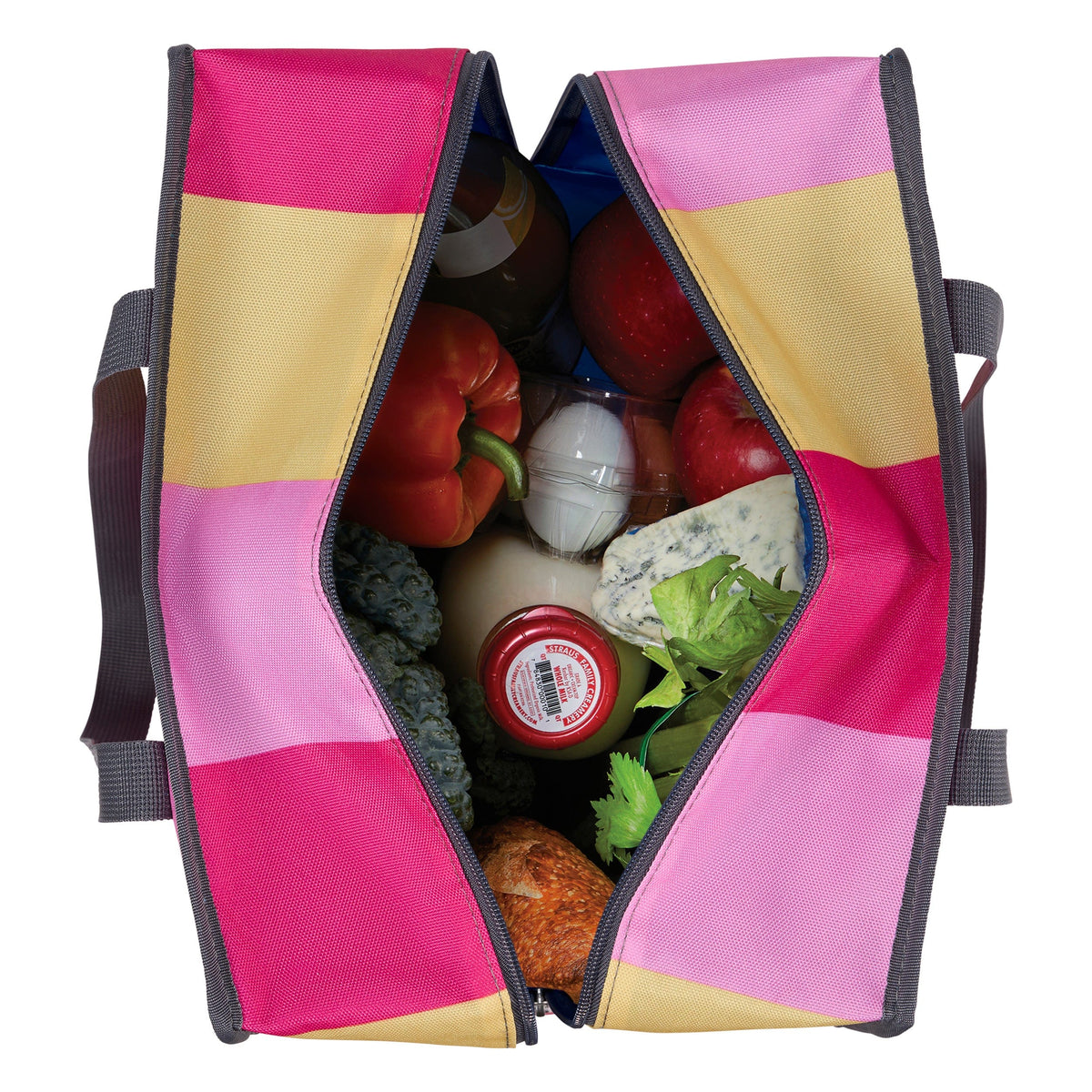 freezable-grocery-tote-i7 Freezable-Grocery-Tote-PinkStripes-Top-Down-Food-Combo-Filled_LORES.jpg