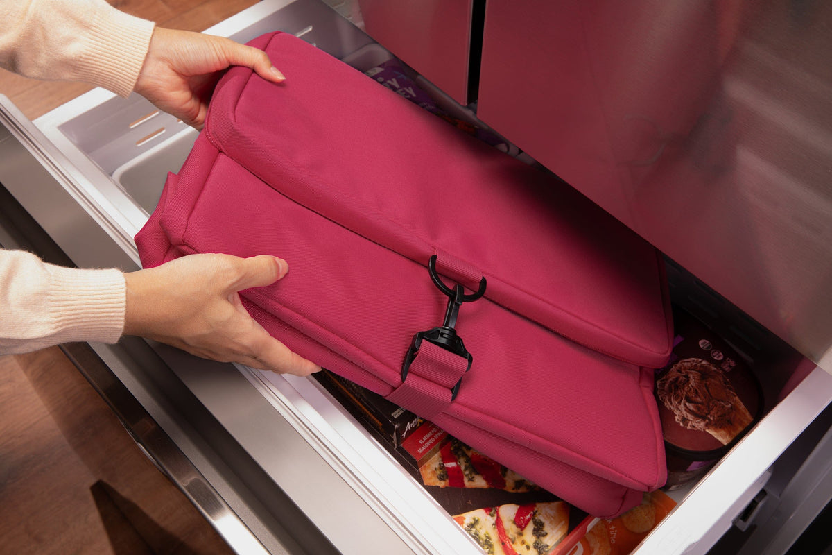 freezable-market-tote-h5 freezable-market-tote-magenta-lifestyle-freezer.jpg